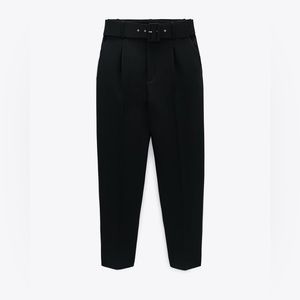 Zara Pants with Fabric-Covered Belt *NWT*